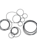 Must Have 20 Pack Round Rubber Belts For Tape Machines, 1mm Diameter, Mixed Lengths, Replacement Transmission Belts displayed