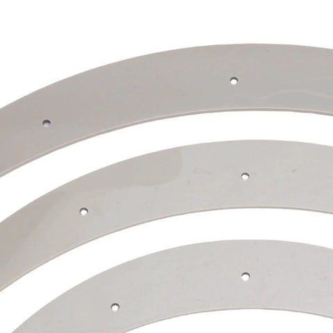 Top Shelf Router Templates For Woodworkers, 5 Piece Corner Radius Jig Set With Removable Guide Stops, Heavy Duty Plastic Gear close-up of curved jigs.