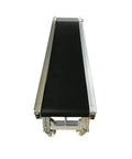 Front view of Electric Plane Ramp Conveyor Machine With PVC Belt 59 Inch Long And 11.8 Inch Wide Height Adjustable Aluminum Frame