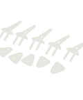 Five Pack Beige RC Plane Control Horn Set for DIY Aircraft, Plastic Steering Horn Kit for RC Airplanes, Micro Razor Style Handle