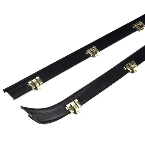 Left Right Window Seal Weatherstrip Kit For Chevy And GMC Trucks Four Piece Set showing door sweep felts for 1981-1991 models.