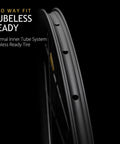 Gravel Carbon Wheelset With Ceramic Bearings And Disc Brakes For Cyclocross 700C Center Lock XDR Hub 35mm Rim Depth tubeless-ready close-up