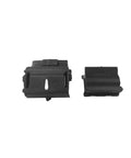Premium Black Nylon Front Bumper Box Buckle And Hood Clip For Tesla Model Y, showing two clips for easy installation.