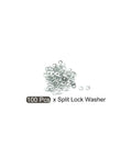 Heavy Duty Three Sixteenth Inch Split Lock Washers 100 Pack Zinc Plated Carbon Steel Spring Gaskets for Household Projects DIY