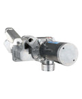 Built Tough 12V Direct Mount Fuel Transfer Pump 15 GPM showing sturdy nozzle holder for gasoline diesel kerosene use.