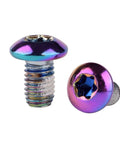 12Pcs M5x10mm Disc Brake Rotor Bolts For MTB Torx T25 Screws Rainbow Finish High Strength Alloy Steel Lightweight