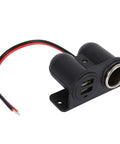 Top Tier No Fuss Ride Ready Under Dash Cigarette Lighter Adapter Featuring Dual 3.1A USB Quick Charge Outlets For 12V And 24V Cars Trucks Suv Hardwire Kit, black hardwire setup.