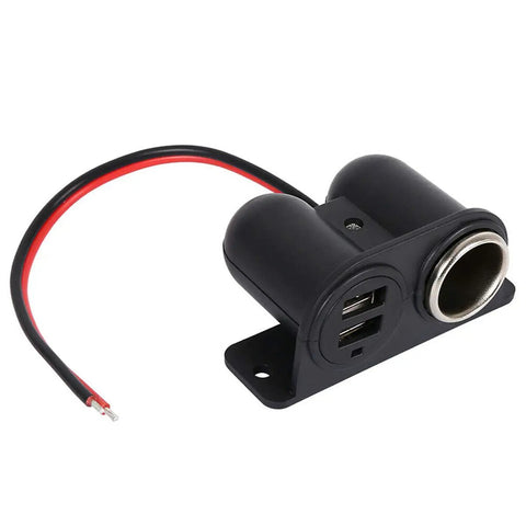 Top Tier No Fuss Ride Ready Under Dash Cigarette Lighter Adapter Featuring Dual 3.1A USB Quick Charge Outlets For 12V And 24V Cars Trucks Suv Hardwire Kit, black hardwire setup.