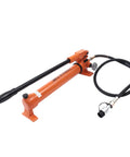 Hella Heavy Duty 10k PSI Single Acting Hydraulic Hand Pump With 1500ml Tank, portable iron tool for lifters, jacks, and presses.