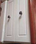 Cabinet doors with Flower Shape Metal Pull Knob Set In Bronze Tone Cabinet And Drawer Handles 2.5 By 3.5 Cm Includes Screws 10 Pack
