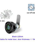 Slick Smart Drawer Fingerprint Lock With Lightning Fast Unlock And No Sweat Charging For Tv Console Bedroom Nightstand Shoe Rack And Office Locker In Rock Solid Aluminum Black Setup showing a black fingerprint lock suitable for metal doors.