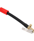16 Cm Heavy Gauge Tire Inflator Extension Hose With M6 Quick Connect Air Chuck designed for easy tire inflation past tight spokes.