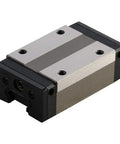High Precision PMI Linear Guideway Carriage For CO2 Laser Cutting Machine metal carriage with silver and black finish, designed for smooth operation.