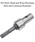 Earth Auger Adapter For Electric Drills, 45 Steel Heavy Duty Conversion Head Turns Your Drill Into A Ground Auger, close-up view