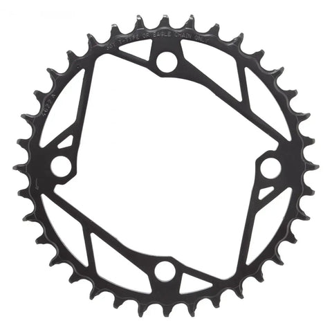 Rugged Eagle T Type 12 Speed E MTB Chainring 36T 104 BCD 4 Bolt Steel Black with X Sync II Narrow Wide Teeth