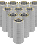 Industrial Grade 100 Pack 6903 ZZ Deep Groove Ball Bearings stacked view showing 17Mm x 30Mm x 7Mm size and double metal shielded design.