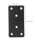 Six Piece Stainless Steel Flat Joining Plates With Screws For Wood Furniture Repair And Reinforcement Straight Metal Mending Brackets