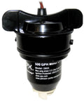 Marine Pump Cartridge For 500 GPH Bilge Motor Replacement Upgrade To Boost Boat Pump Output Easy Maintenance And Quick Swap Black Cartridge For Boating And Marine Applications, black plastic view