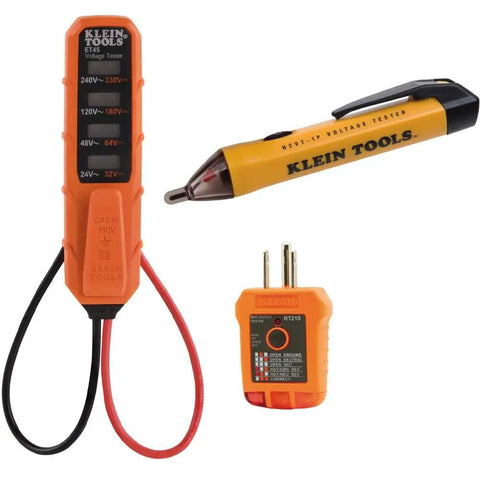 Beginner Friendly Handy Electrical Tester Kit For GFCI Outlet And Receptacle Testing With Non Contact Voltage Tester Pen 3 Piece Set