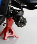 Beefed Up Brass Front And Rear Portal Housings For 1/10 TRX4 TRX6 RC Crawler attached to suspension