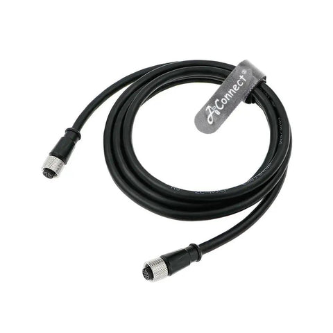 Rock Solid M12 A Code Three Pin Female To Female Sensor Cable Fifteen Meter high flex with IP67 connectors.