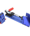 Pocket Hole Jig Wood Joinery Guide with toggle clamp, aluminum construction, and step drill bit for easy DIY woodworking.