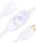 Plug In Lamp Dimmer Switch With 6 Foot Cord Rotary Dial Control For 120V 150W Dimmable Lights on white background