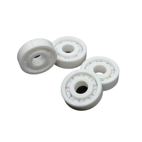 Top Shelf 6203 Full Ceramic Zirconia ZrO2 Ball Bearings 17X40X12MM showing four white ceramic ball bearings.