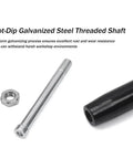 3 Pack M10 Revolving Handwheel Handles With Nuts For Lathe Machines, Hose Reels, And Trailer Jacks Black Conical Crank