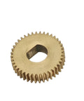 Copper Gear Wheel 26 Teeth 0.7 Module D Hole Flat Gear 19.6mm Diameter 5mm Thick With 10x9mm Bore close-up view.