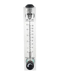 Panel Type Water Flow Meter With Adjustable Knob 0.5-5 GPM And 2-18 LPM For Plumbing Systems, clear display, vertical view.