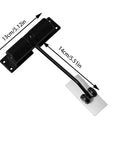 Adjustable Automatic Door Closer Stainless Steel Stopper Self Closing Spring Hinge Doors 1 Piece Mount 14 Cm by 13 Cm