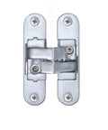 Invisible Hinge Set Zinc Alloy Concealed Cross Hinges With 3D Adjustable Mount For 180 Degree Folding Doors front view
