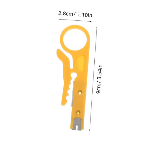 Rugged Heavy Duty Electric Wire Stripper Go To Tool For Fast Cutting Crimping And Peeling Tasks On Network Data Cables, yellow, 9cm.