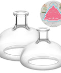 Chest Percussion Cups Mucus Removal Device With Flutter Valve, Palm Percussor For Chest Physical Therapy, Easy Phlegm Clearance 2 Pack