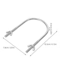 Electric Heater Caster Hook Set With U Shaped Pulley Base Castor Holder For Universal Oil Radiator Wheel Frame Mobile Swivel Mount No Fuss Easy On The Go And Secure Your Heaters Anywhere, silver metal 10.5x7.8x0.5 cm