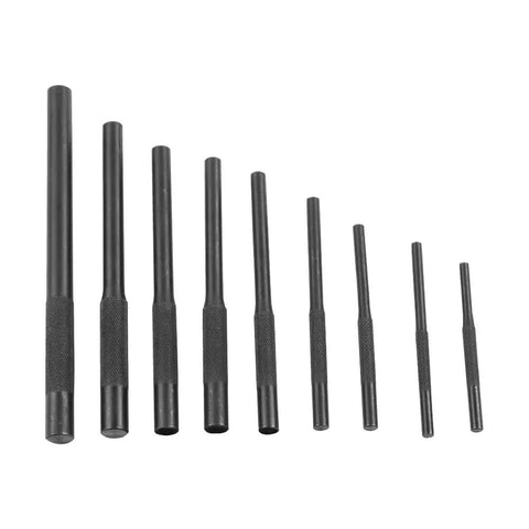 Pro Grade Roll Pin Starter Punch Set For Gunsmithing With Beveled Tips And Hardened Steel Build, Nine Sized Roll Pin Punches
