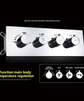 Top Shelf Wall Mounted Square Shower Head Pumping Out Serious High Pressure Power With Three Killer Spray Settings crafted from lead free brass temperature control panel.