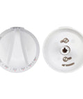 Thermostat Oven Knob Replacement For GE And Hotpoint Range Ovens White Control Knob Fits WB03K10036 dual view front and back