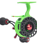 Green Magnetic Descent Ice Fishing Reel With Thirteen Magnets, Five Plus One Ball Bearings, Brass Gears, Left Hand Ready
