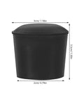 Black rubber foot cap showing measurements, part of Anti Slip Rubber Feet for Furniture 8 Pack Thickened Grippy Floor Protectors No Slip Leg Caps.