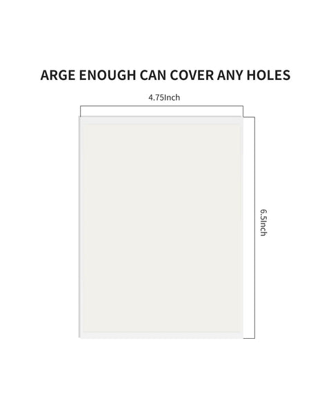 Diagram of Self-Adhesive Vinyl Siding Patch Kit White Durable Patch To Fit Cracks Holes And Blemishes On PVC Fences Easy To Cut To Size Six Pack