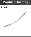 Ten Piece Curved Spring Bar Watch Band Pins Fits 30mm Straps With 1.5mm Diameter, showing one stainless steel pin with a bent design.
