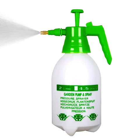 2 Liter Handheld Garden Pump Sprayer With Adjustable Brass Nozzle 68Oz Large Capacity Watering Mister For Lawn Flowers Plants Weeds And Home Cleaning Easy Grip Sprayer Bottle
