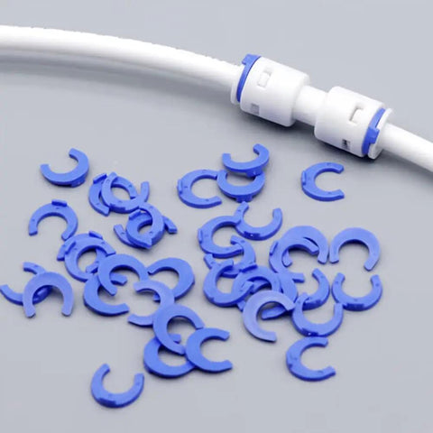 100 Pack Locking Clips And Clamps For RO Water Filtration System One Quarter And Three Eighths Inch Quick Connect Fittings Durable POM Material