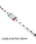 MGN12H 350mm Linear Rail Guide With 8mm Carriage For 3D Printer And CNC Upgrade Built For Makers High Precision Heavy Duty Steel Rails For Smooth Quiet Accurate Motion Easy Install And Durable Performance, 350mm rail shown with carriage