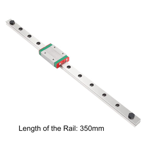 MGN12H 350mm Linear Rail Guide With 8mm Carriage For 3D Printer And CNC Upgrade Built For Makers High Precision Heavy Duty Steel Rails For Smooth Quiet Accurate Motion Easy Install And Durable Performance, 350mm rail shown with carriage