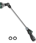 24 Inch Garden Hose Watering Wand With 8 Spray Patterns, Thumb Flow Control, Pivoting Head, Lightweight Aluminum Nozzle