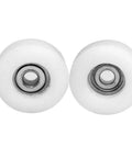 Set of four Apex 71D Urethane Fingerboard Wheels With Ultra Spin Bearings, New Street Style Design, 7.7mm Diameter, White Blue Glow