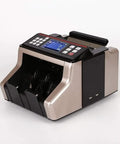 Top Tier Boss Cash Counting Machine Slick Business Grade Currency Counter With Fake Bill Detection Led Display showing buttons and display.